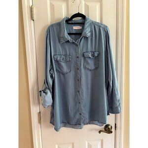 Molly & Isadora Chambray Button Down Shirt